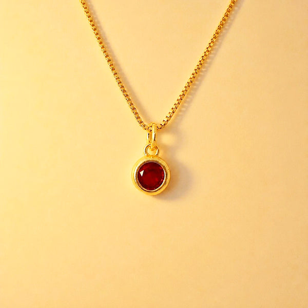 CADENA IKONICA CIRCON ROJO