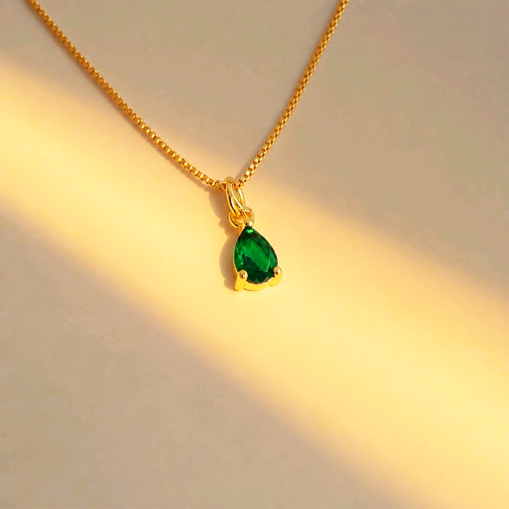 CADENA IKONICA LAGRIMA VERDE