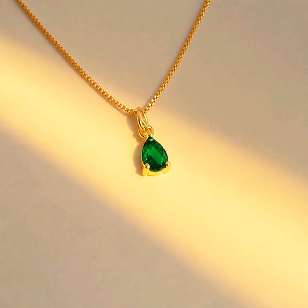 CADENA IKONICA LAGRIMA VERDE