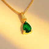 CADENA IKONICA LAGRIMA VERDE