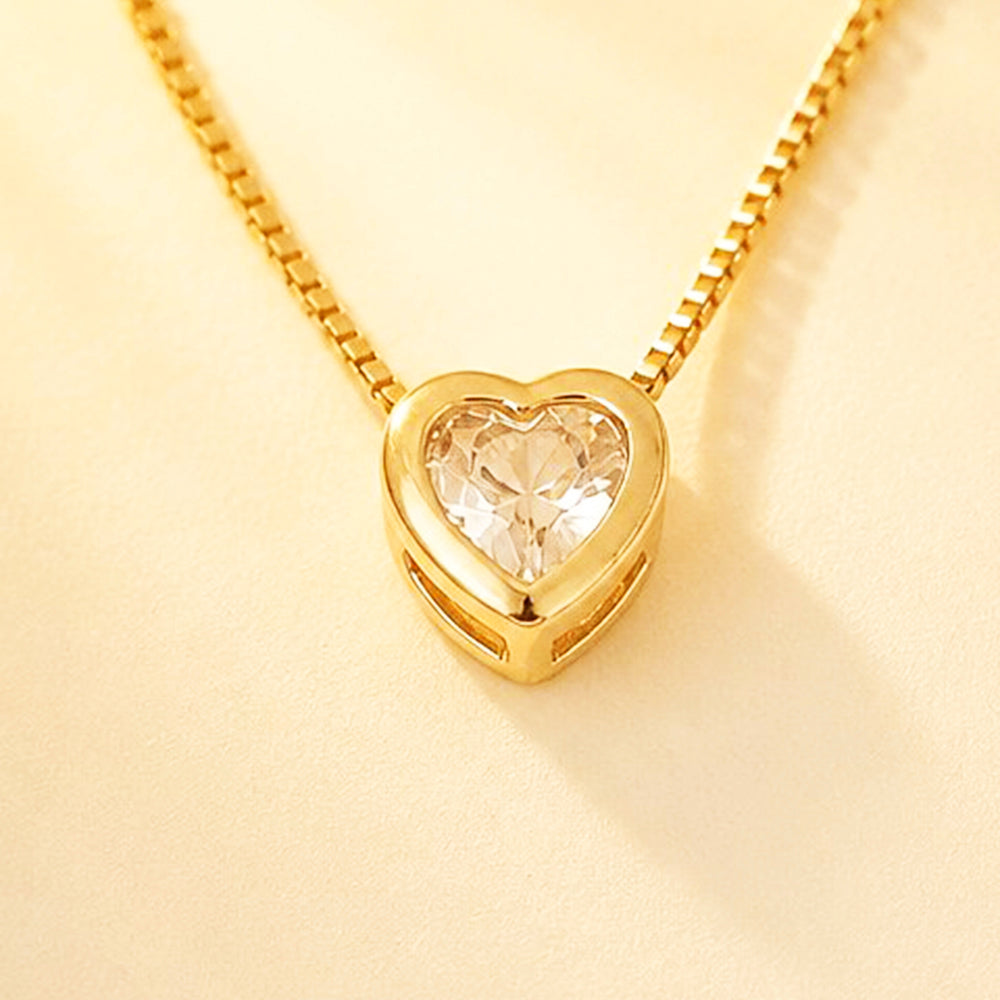 CADENA CORAZON SOLITAIRE BRILLANTE