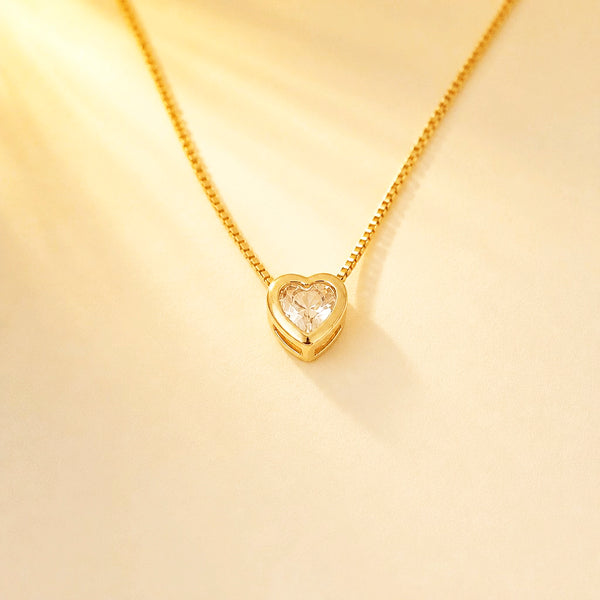 CADENA CORAZON SOLITAIRE BRILLANTE