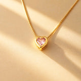 CADENA CORAZON SOLITAIRE PALOROSA