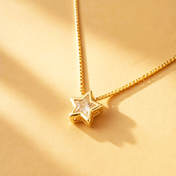 CADENA ESTRELLA SOLITAIRE BRILLANTE