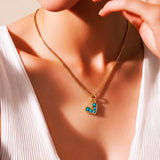 CADENA CORAZON AMORE TURQUESA