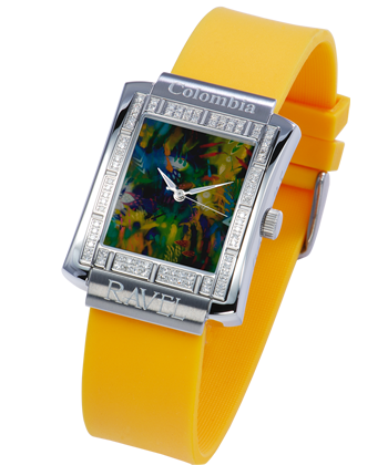 RELOJ COLOMBIA ARTE DIAMANTES
