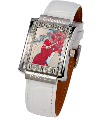 RELOJ COLOMBIA ARTE DIAMANTES