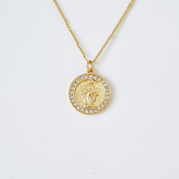 CADENA VIRGEN MILAGROSA BRILLANTE