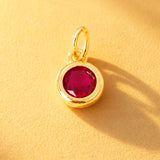 DIJE CIRCON SOLITAIRE ROJO
