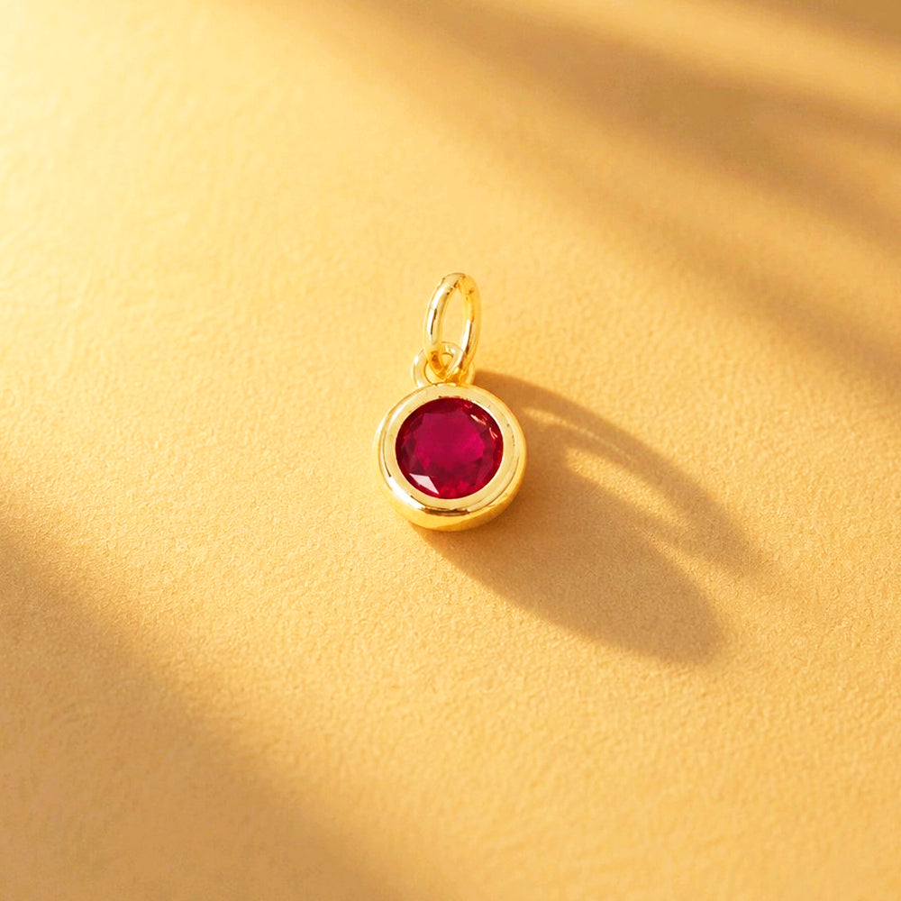 DIJE CIRCON SOLITAIRE ROJO