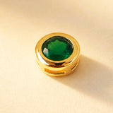 DIJE CIRCON SOLITARIO VERDE