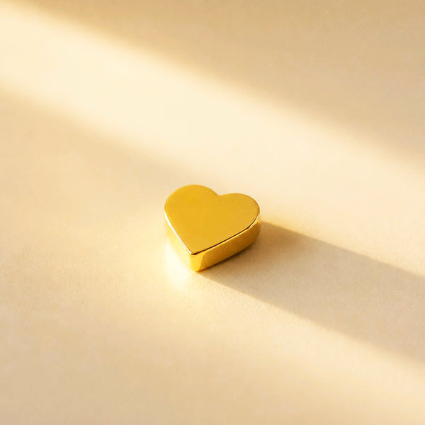 DIJE CORAZON SOLITAIRE DORADO