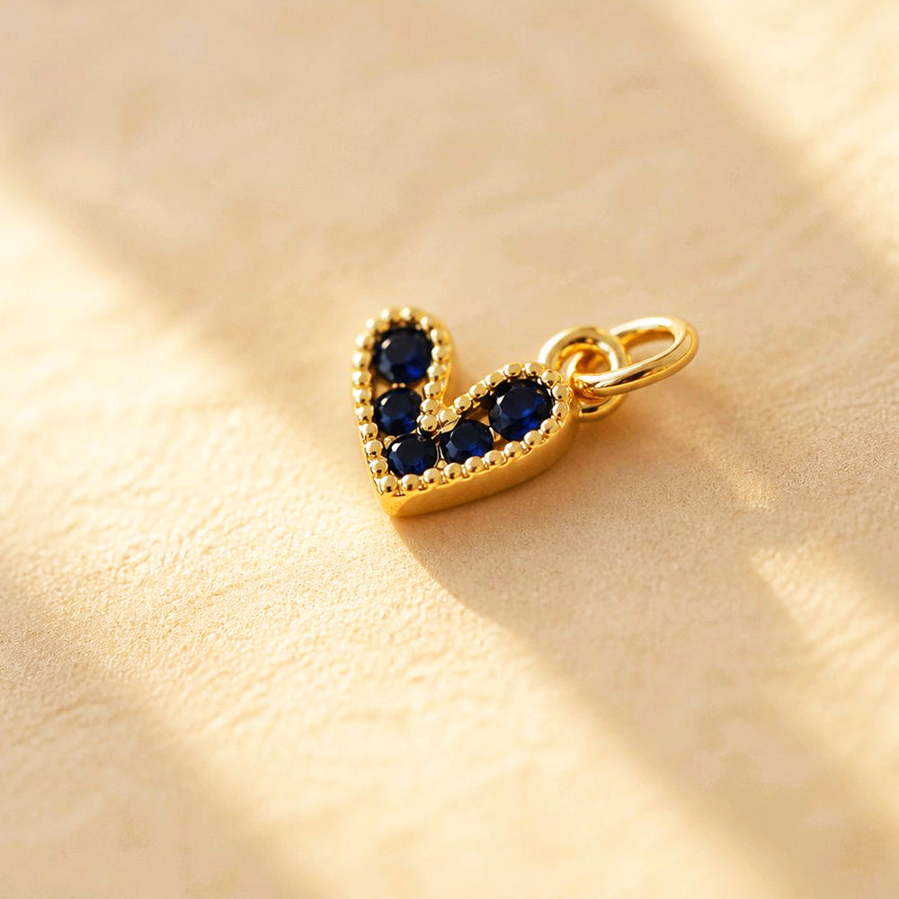 DIJE CORAZON AMORE AZUL