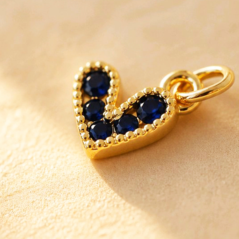 DIJE CORAZON AMORE AZUL