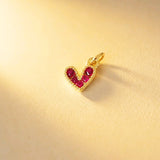 DIJE CORAZON AMORE FUCSIA