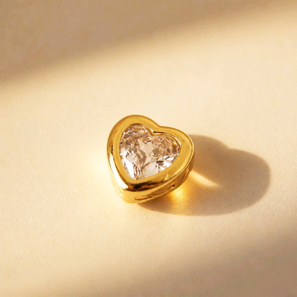 DIJE CORAZON SOLITAIRE BRILLANTE