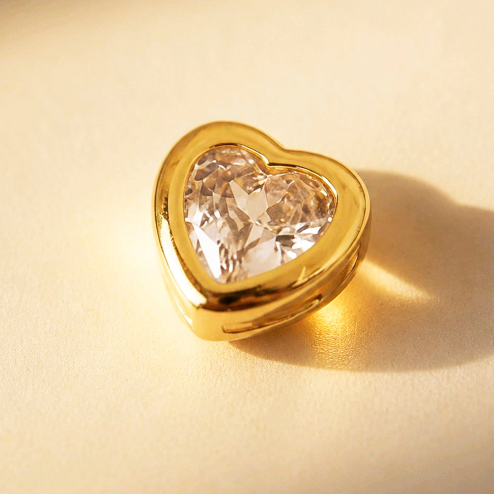 DIJE CORAZON SOLITAIRE BRILLANTE