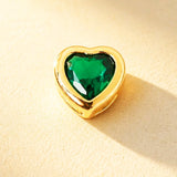 DIJE CORAZON SOLITAIRE VERDE