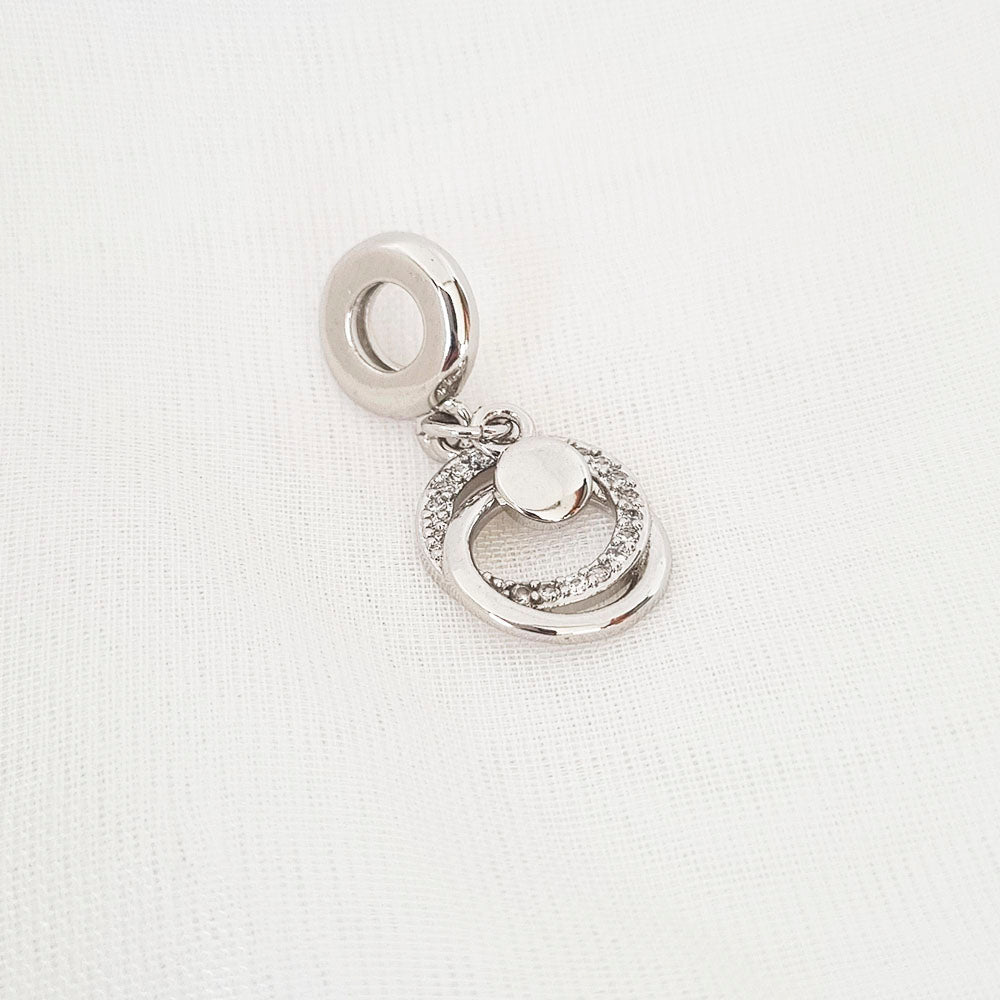 CHARM PANDOR ARO COLGANTE PLATA
