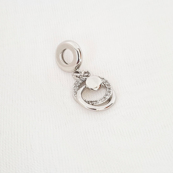 CHARM PANDOR ARO COLGANTE PLATA