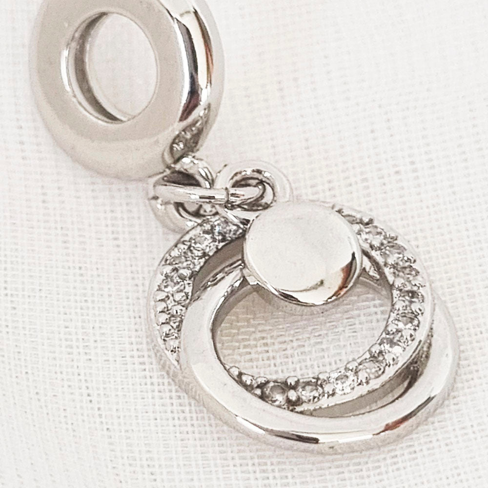 CHARM PANDOR ARO COLGANTE PLATA