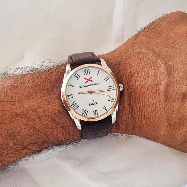 RELOJ HOMBRE BICOLOR NUEVA HISPANIDAD