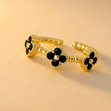 ANILLO TREBOLES NEGROS DIVINA