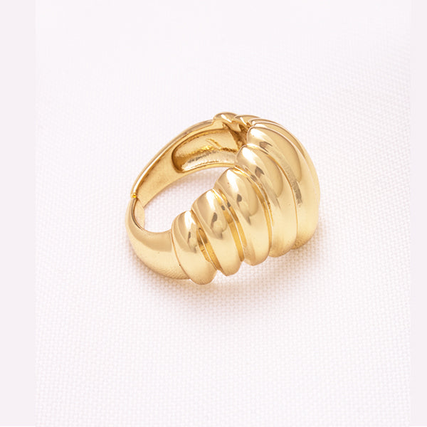 ANILLO ORUGA DORADA