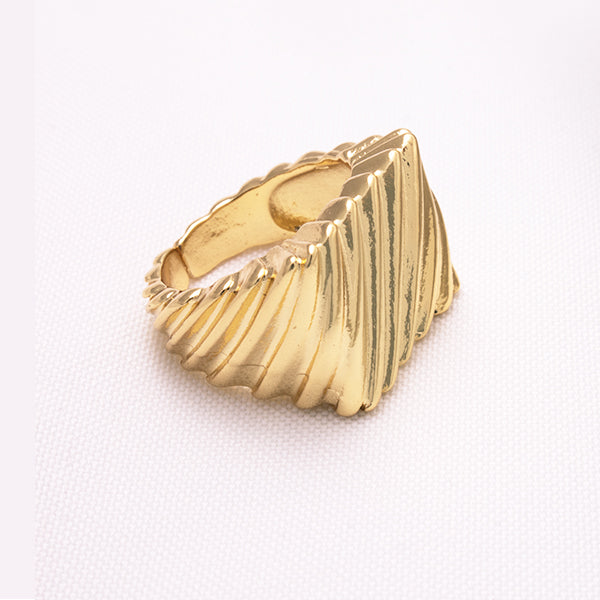 ANILLO CUADRO DORADO