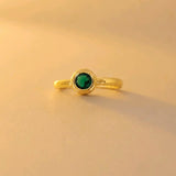 ANILLO SOLITAIRE VERDE
