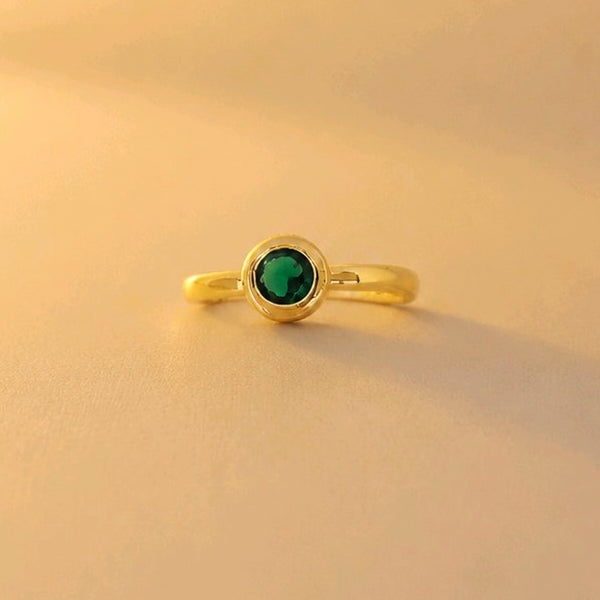ANILLO SOLITAIRE VERDE