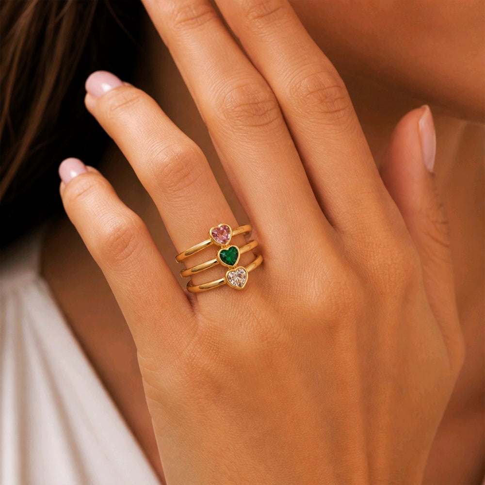 ANILLO CORAZON SOLITAIRE BRILLANTE
