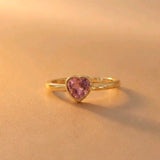 ANILLO CORAZON SOLITAIRE PALOROSA
