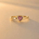 ANILLO CORAZON SOLITAIRE PALOROSA