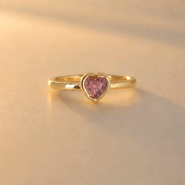 ANILLO CORAZON SOLITAIRE PALOROSA